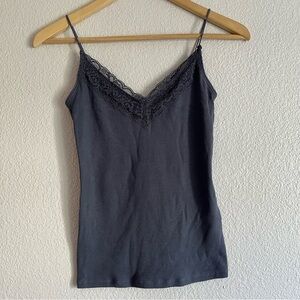 Hollister Dark Blue Lace Fitted Camisole
